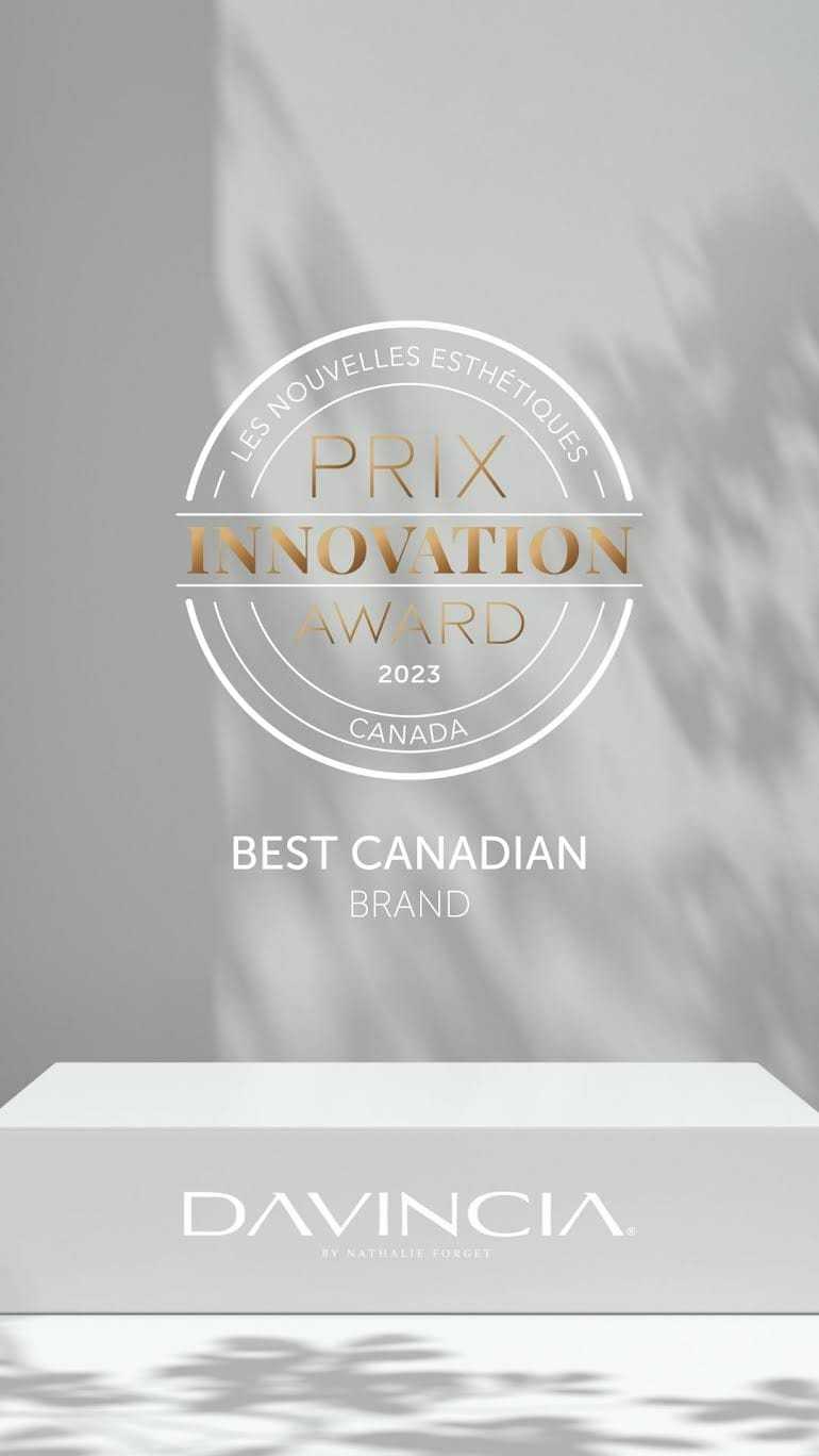 2023 Prix Innovation Award for Best Canadian Brand, Davincia recognized.