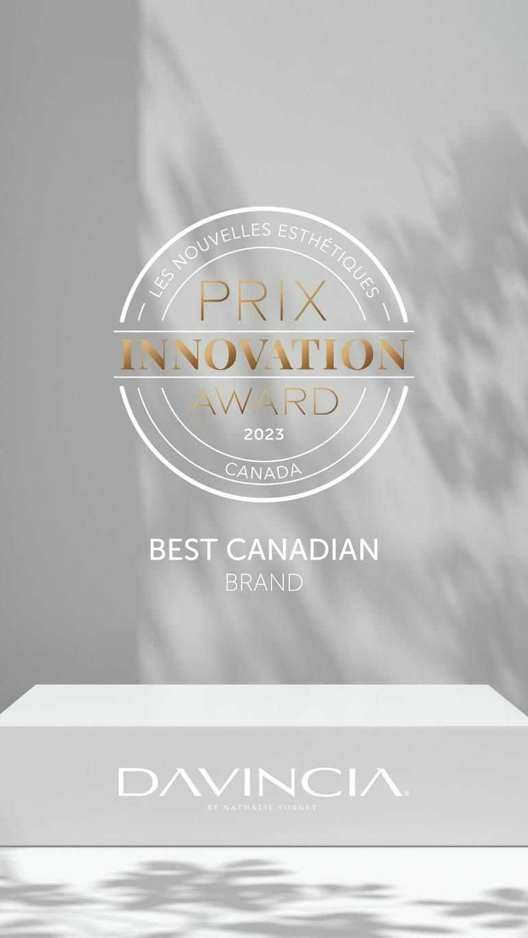 2023 Prix Innovation Award for Best Canadian Brand, Davincia recognized.